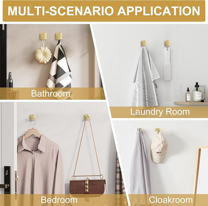 Brushed Gold Bathroom Hardware Towel Bar Set, 5 Pieces Double Dase Toilet Paper - Image 7
