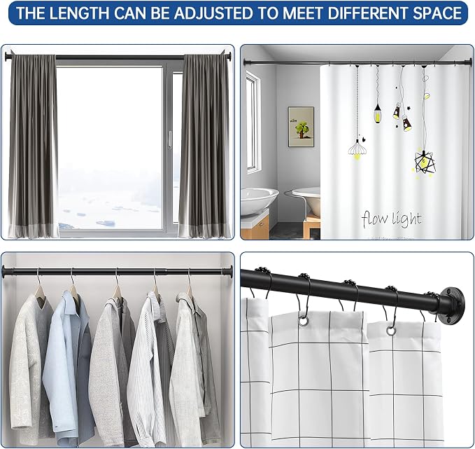 BRIOFOX Industrial Shower Curtain Rod - Image 9