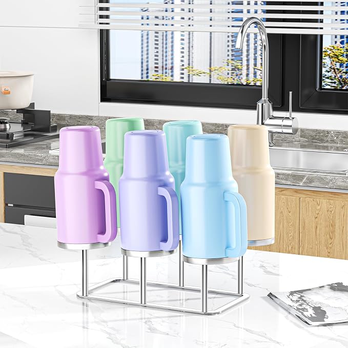 Water Bottle Drying Rack Reusable Bottle Rack Dryer Kitchen Stand Holder Metal - Image 3