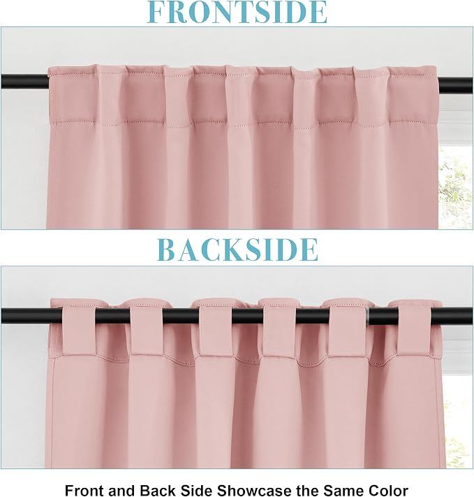 RYB HOME Small Window Curtains Blackout, Privacy Thermal Insulating Drapes - Image 6
