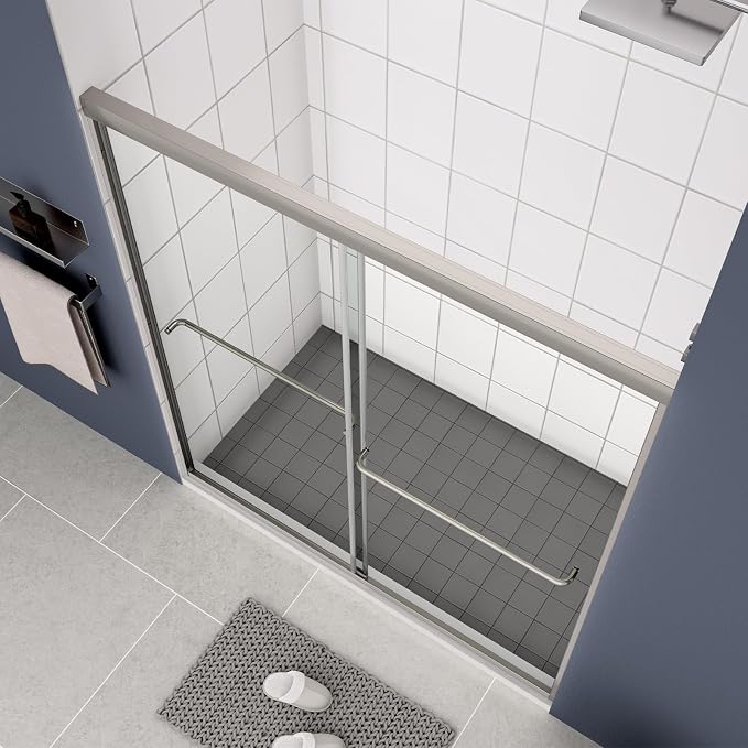 Bypass Glass Shower Door 50-54" W x 70" H - Image 8