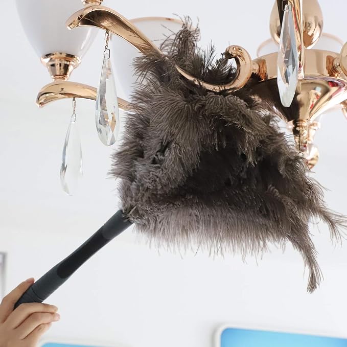 Ostrich Feather Duster, Big and Soft and Fluffy Microfiber Duster, 22 inch - Image 3