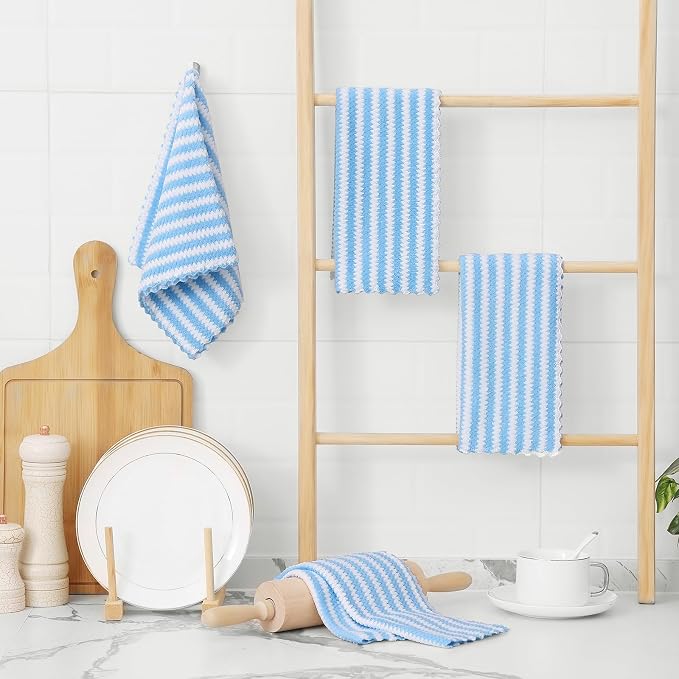 Homaxy Kitchen Towels, Ultra Soft and Absorbent Dish Towels, Reusable Fast - Image 7
