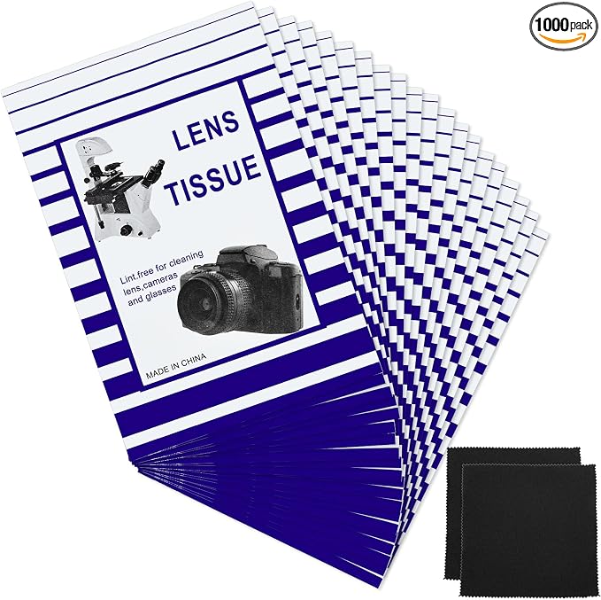 Outus 1000 Pcs Lens Cleaning Paper Tissue and 2 Double Sided Cleaning by Outus