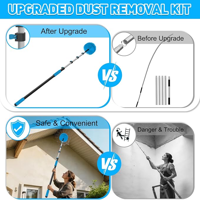 26FT Reach Cobweb Duster with Extension Pole - Image 5