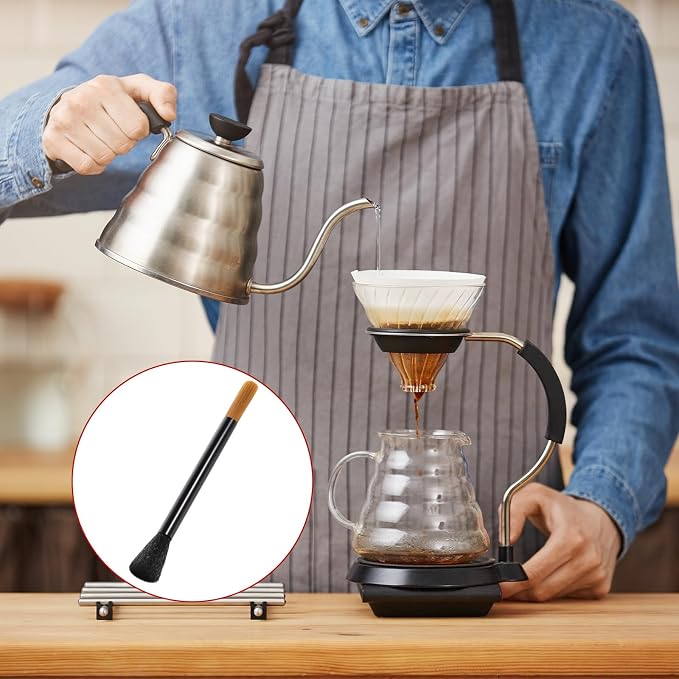 Giantree Dual Head Coffee Brush, Coffee Grinder Brush, Dusting Espresso Brush - Image 2