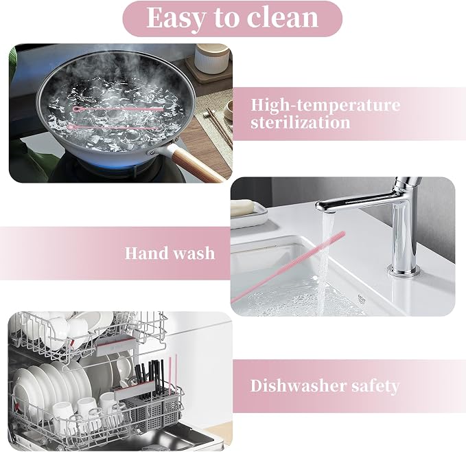 2Pcs silicone straw cleaning brushes, extra long, used - Image 5