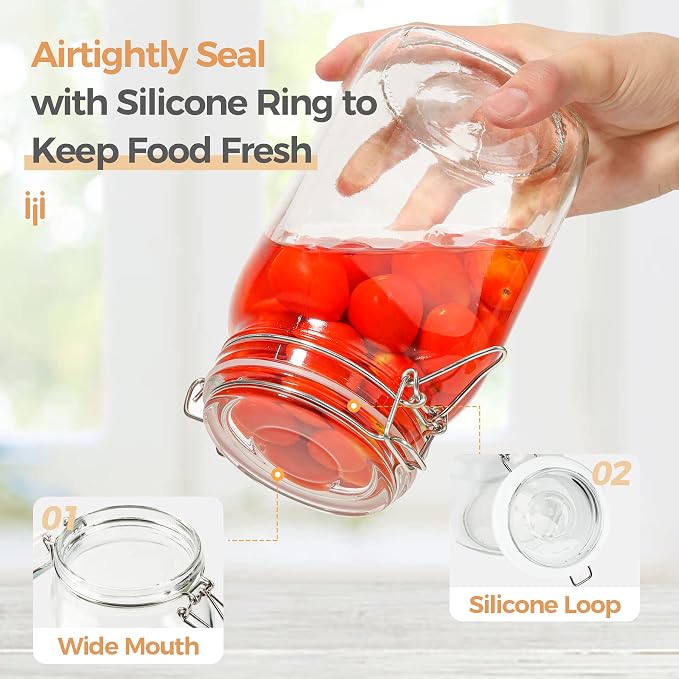 ComSaf Airtight Glass Canister Set of 3 - Image 4