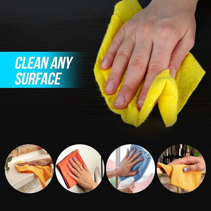 6‑Pack Microfiber Cleaning Cloths – Reusable, Lint‑Free Multi‑Color Towels - Image 8
