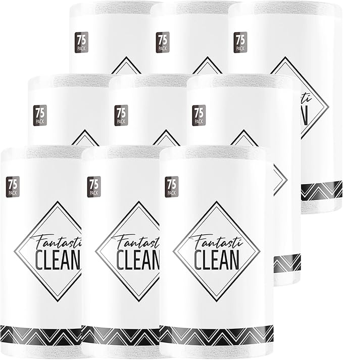 Fantasticlean Microfiber Cleaning Cloth Roll -675 Pack, Tear Away Microfiber by Fantasticlean