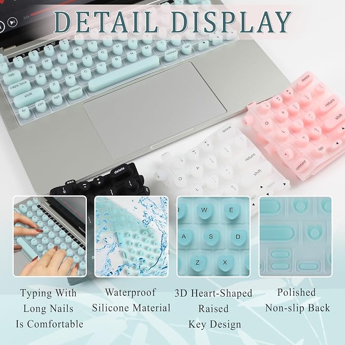 Keyboard Cover for Long Nails, Acrylic Gel Nails - Image 4