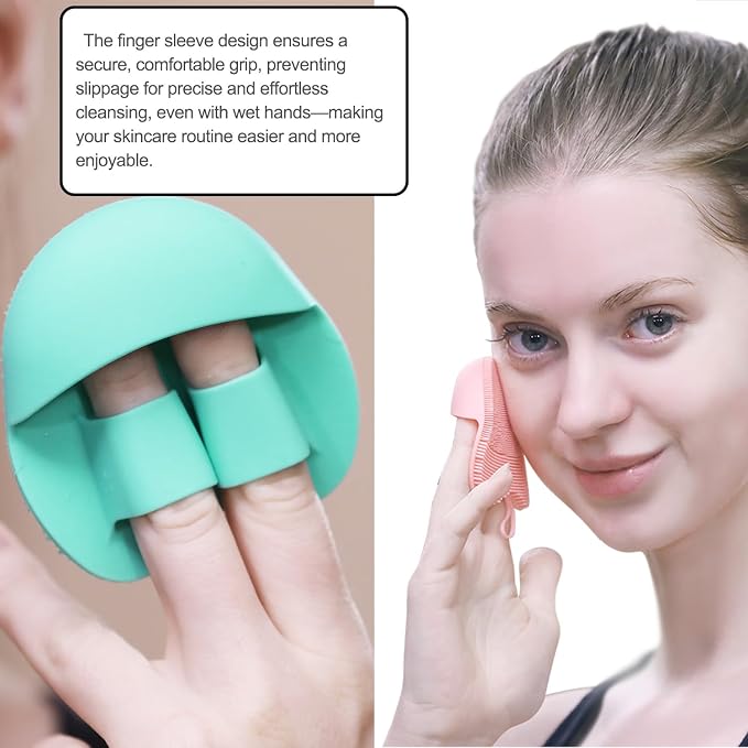 INNERNEED Soft Silicone Facial Cleansing Brush Set, Gentle Exfoliating and - Image 3