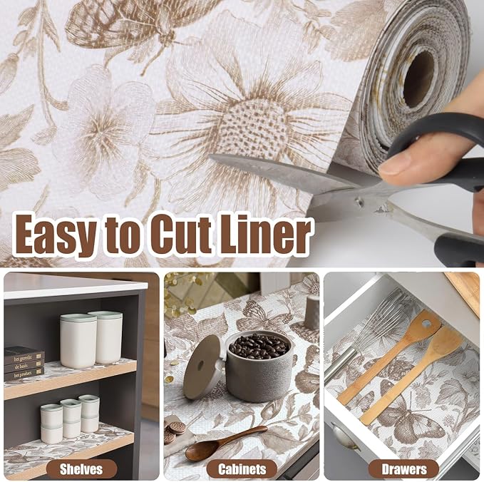 Drawer and Shelf Liner for Kitchen Cabinets, Non-Adhesive Cabinet Liner - Image 4
