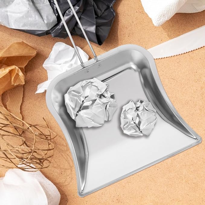 Mini Dust Pan for Table Metal Dust Pan and Brush Sets Stainless Steel Shovel - Image 2