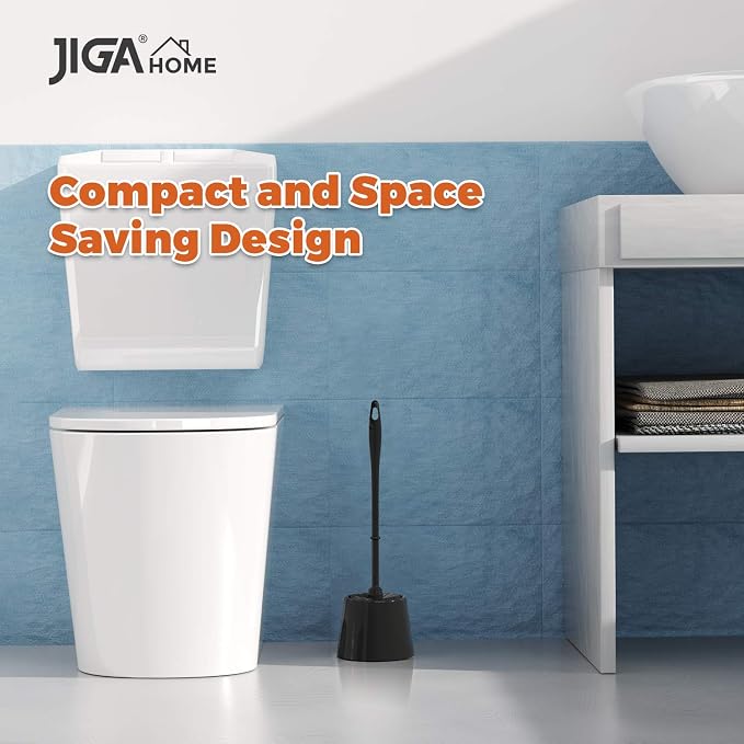 JIGA 3 Pack Toilet Brush and Holder Set, Toilet Bowl Brush - Image 7