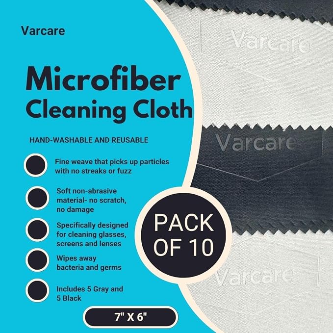 10 Pack Microfiber Lens Cleaning Cloth, 6x7 Lint Free Cloth - Image 2