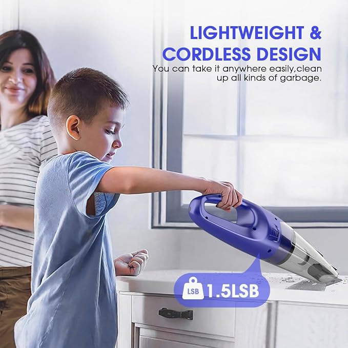Handheld Vacuum Cordless Rechargeable – 6000Pa Mini Hand Held Vacuum, LED Light - Image 7