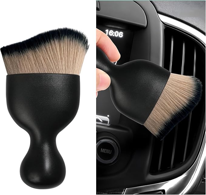 Car Interior Dust Brush, Soft Scratch Free Auto Detailing Brushes, Universal by Dickno