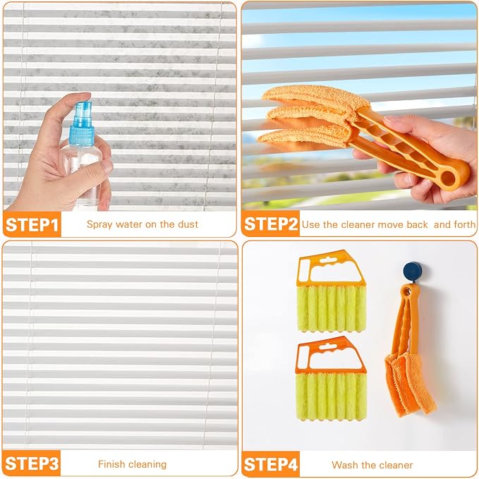 10 Pcs Venetian Window Blind Cleaner Duster Tool Set, Mini Blind Cleaner Duster - Image 3