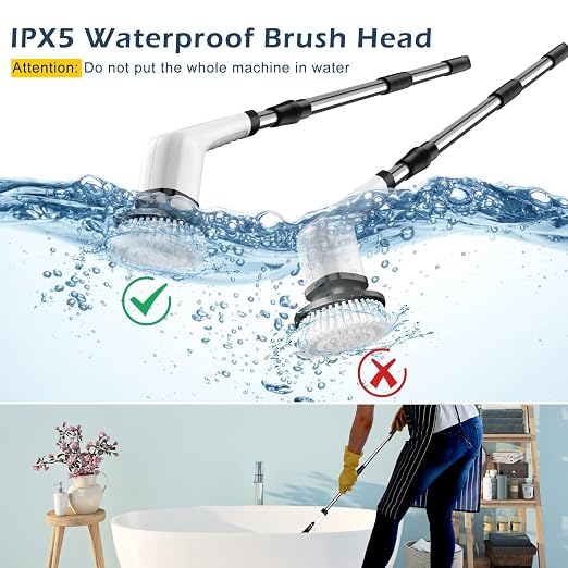 Electric Spin Scrubber, Cordless Cleaning Brush Scrubber - Image 7