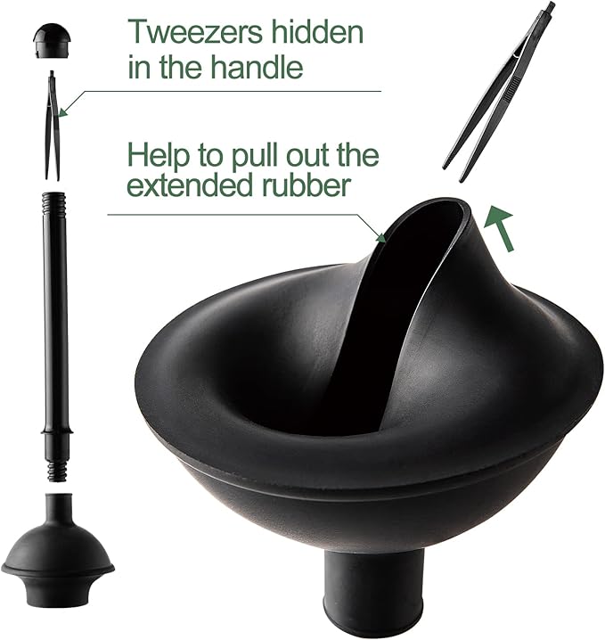Eyliden Toilet Plunger and Brush, 2 in 1 Toilet Bowl Brush Plunger Set - Image 4