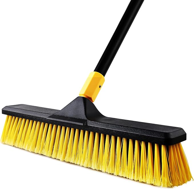 Yocada 18 Inch Push Broom Heavy-Duty Outdoor Commercial Broom Brush Stiff by Yocada