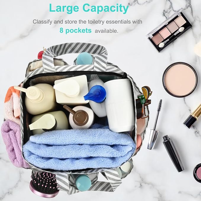 Haundry Mesh Shower Caddy Tote, Portable Shower Caddy Bag - Image 2