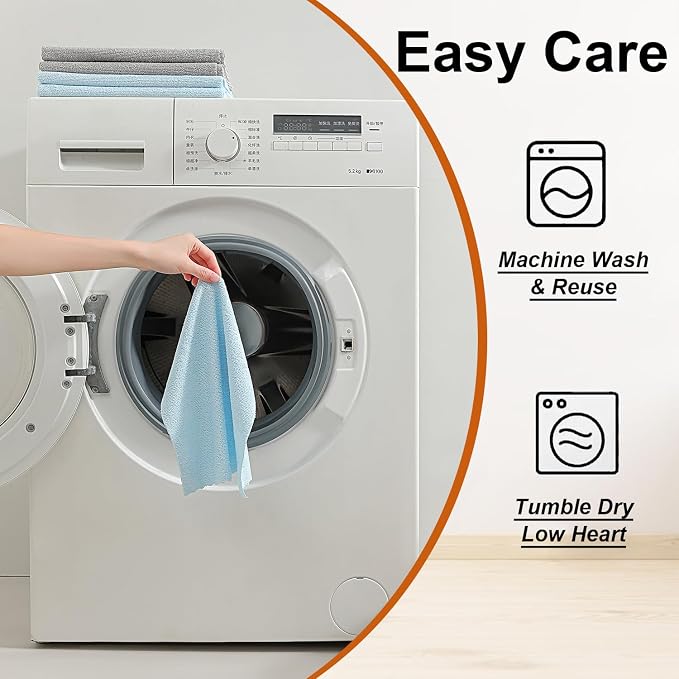 80 Pack Microfiber Cleaning Cloth Roll, Lint Free Rags & Tear Away Reusable - Image 6