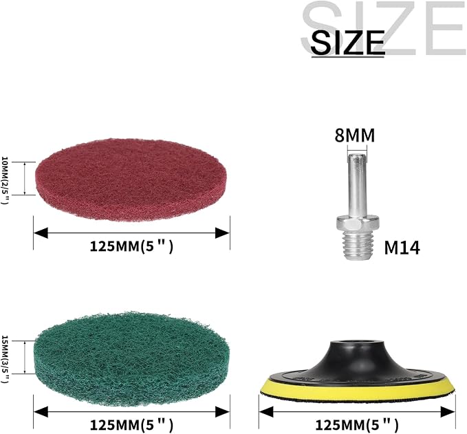 5 Inch Drill Brush Power Scouring Pads - Image 2