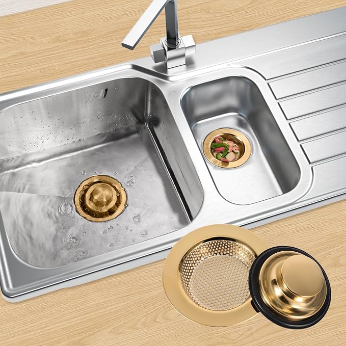 RQYEKDO Kitchen Sink Strainers Sink Stopper Kits, Stainless Steel Sink Drain - Image 8