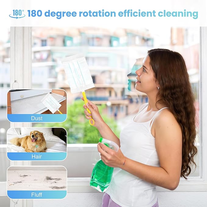 50-Pack 180° Duster Refills for Swiffer Duster Refill, Ultra Sticky Cleaning - Image 4