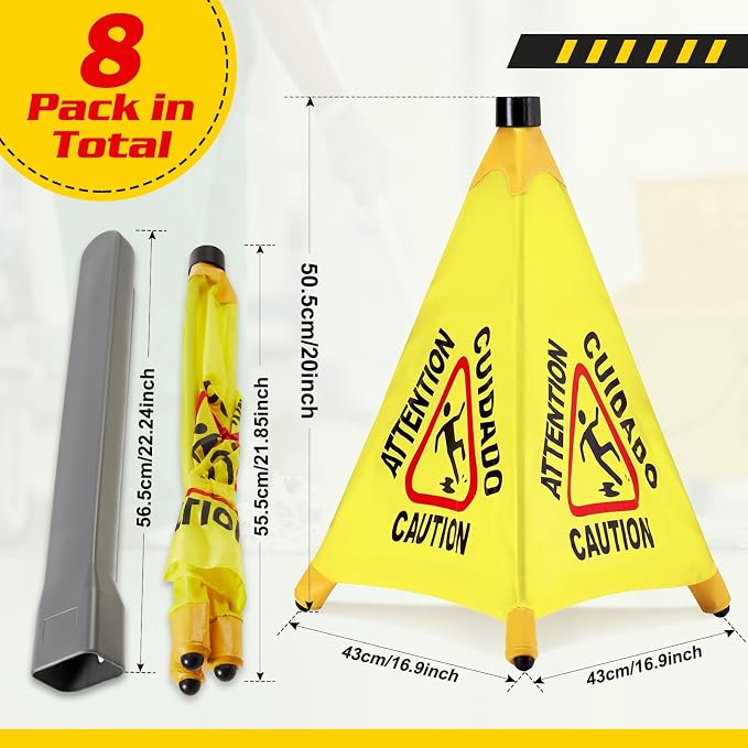 2 Pcs Pop up Wet Floor Sign - Image 2