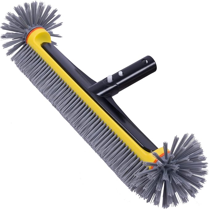 POOLAZA Pool Brush Head with Round Ends, Heavy Duty Pool Brushes by POOLAZA-FocusonPoolCleaning