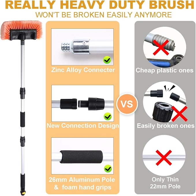 Car Wash Brush with Long Handle - Image 4