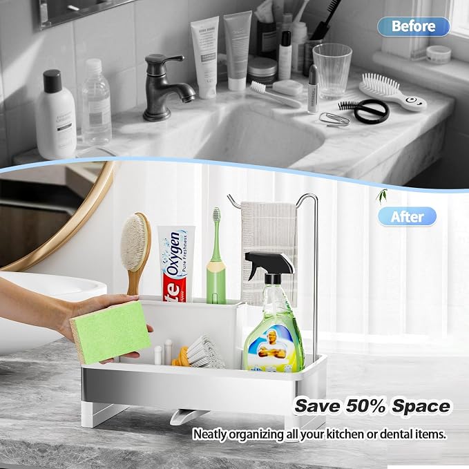 Stainless Steel Sink Caddy, Sponge Holder - Image 6