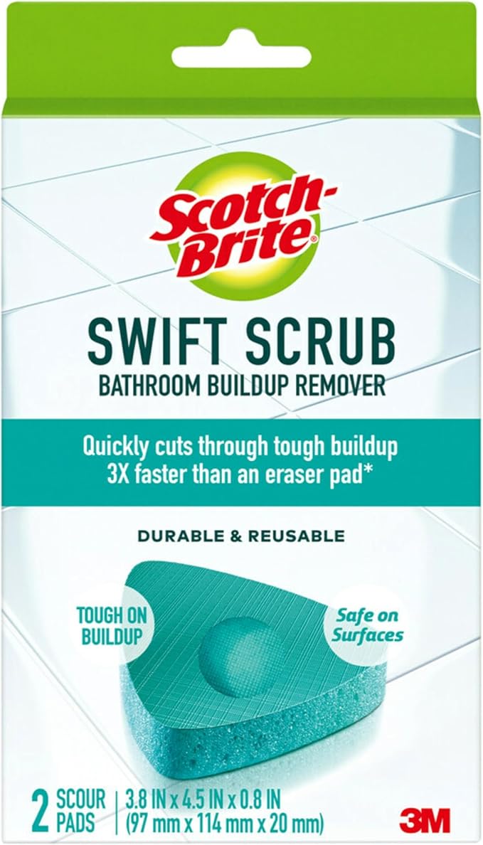Scotch-Brite Swift Scrub Bath Cleaner Scrubbers, Soap Scum Remover by Scotch-Brite