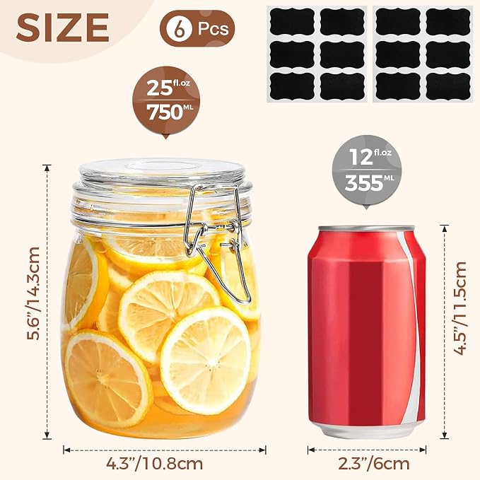 ComSaf 25oz Airtight Glass Canisters - Image 2