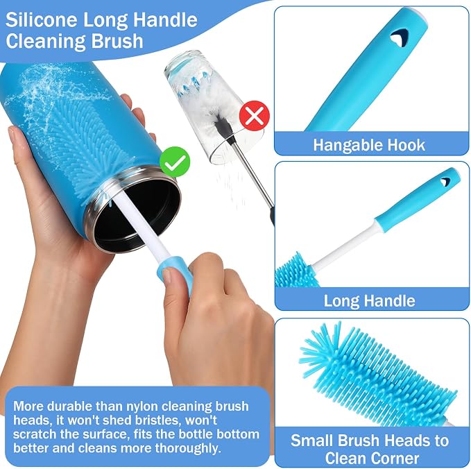 XANGNIER 3 PCS Water Bottle Cleaner Brush Set - Image 3