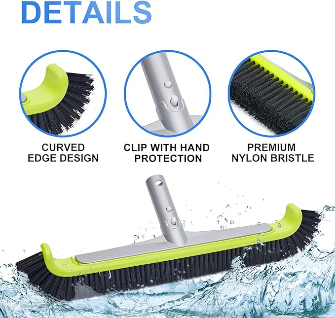 Sepetrel 17.5" Pool Brush Head for Cleaning Walls, Heavy Duty Inground/Above - Image 3