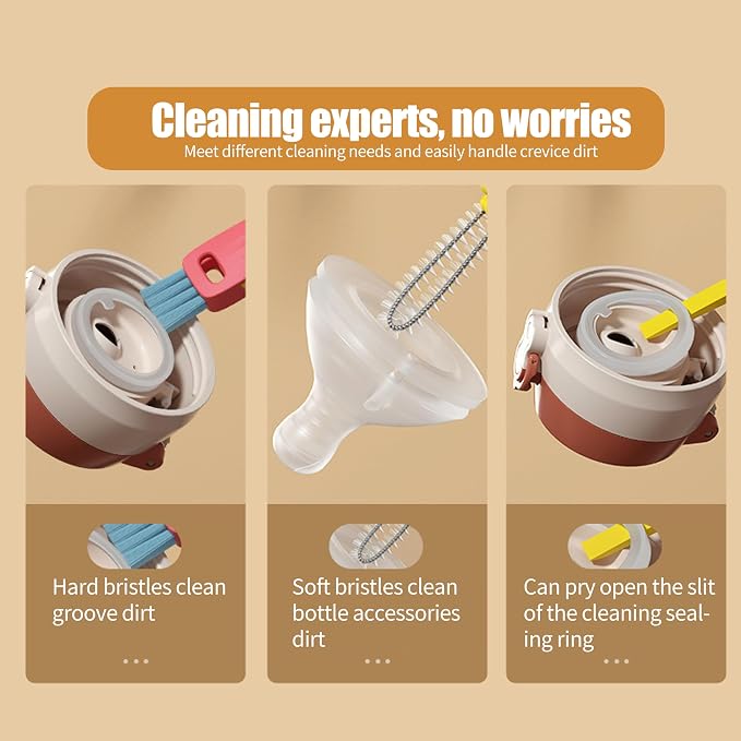 3 in 1 Cup Lid Gap Cleaning Brush Multifunctional Bottle Cleaning Brush - Image 3