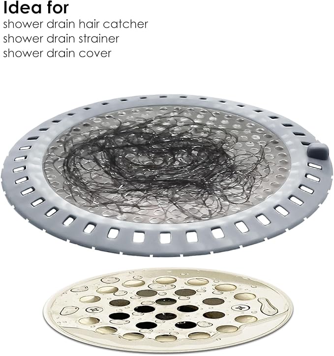 2PCS Shower Drain Hair Catcher, Shower Drain Strainer, Stainless Steel - Image 6