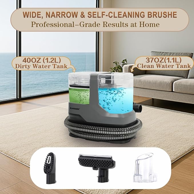 Portable Carpet and Upholstery Cleaner Machine, Deep Cleaning Carpet Shampooer - Image 5