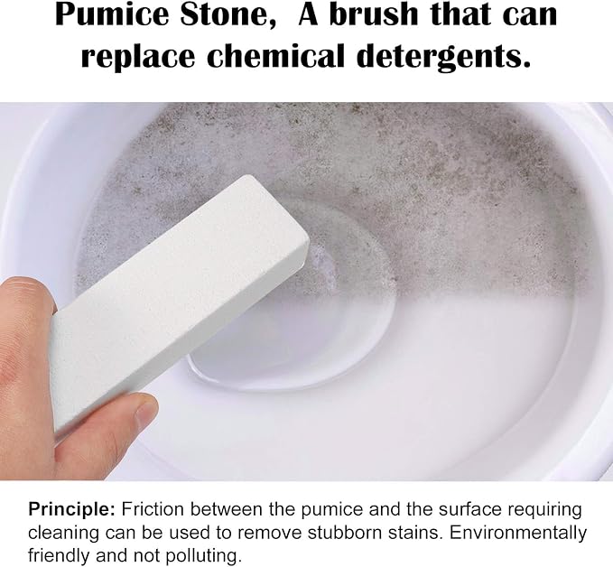 8 Pack Pumice Stone for Toilet Bowl Cleaning, Scouring Stick Remove Hard Water - Image 2