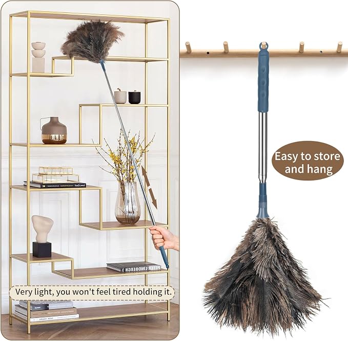 Ostrich Feather Duster with Extension Pole - Image 4
