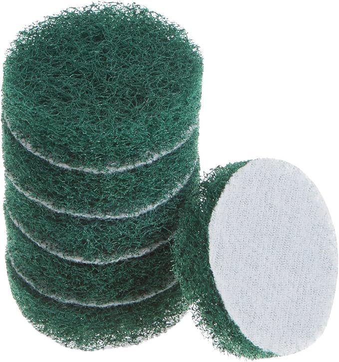 HARFINGTON 6pcs Drill Power Brush 2 inch Tile Scrubber Scouring Pads 180-240 by HARFINGTON