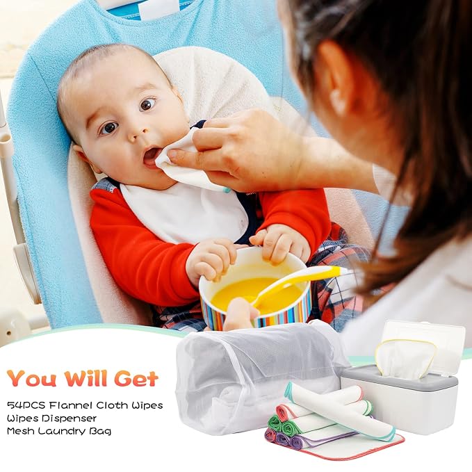 54 Packs Flannel Cloth Baby Wipes - Image 7