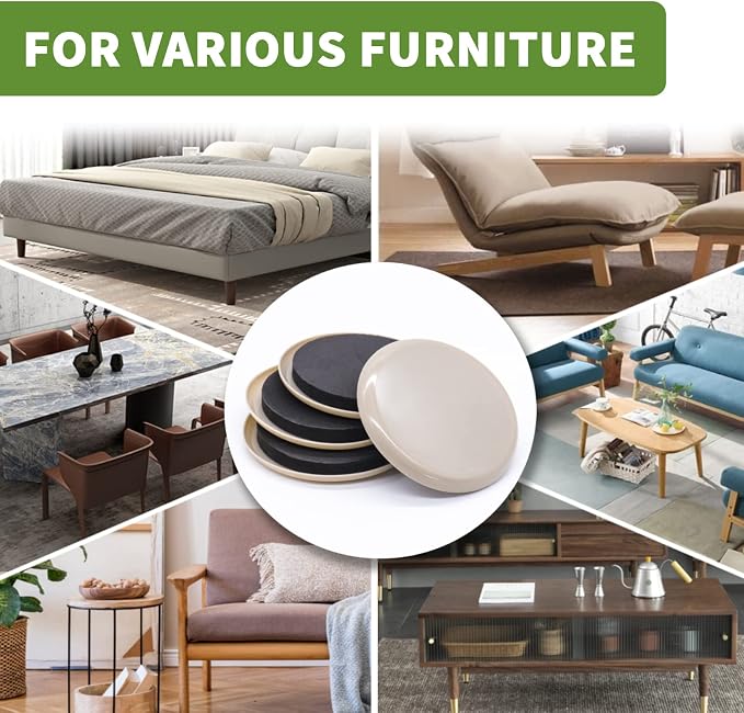 Furniture Sliders for Carpet 8 PCS - Image 4