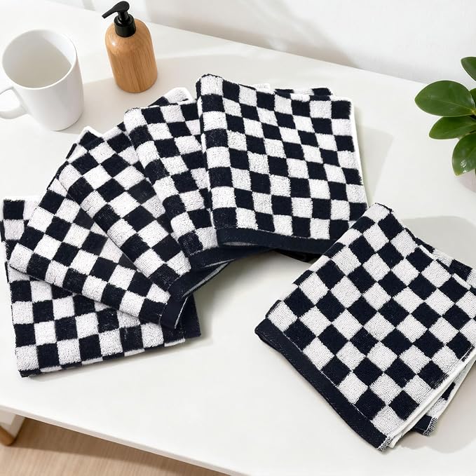 Jacquotha Washcloths 12 Pack Checkered - Image 2