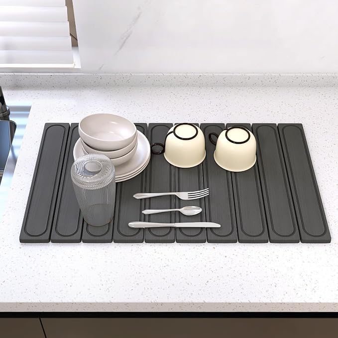 Hopegiver Stone Drying Mat for Kitchen Counter, Super Absorbent, Non-Slip & - Image 8