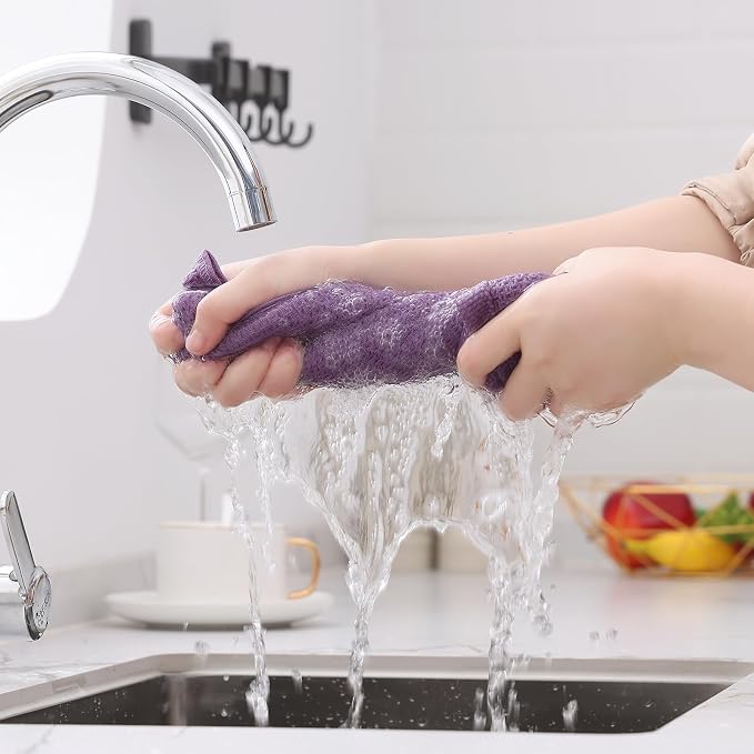 Kitinjoy 100% Cotton Waffle Weave Kitchen Hand Towels - Image 3